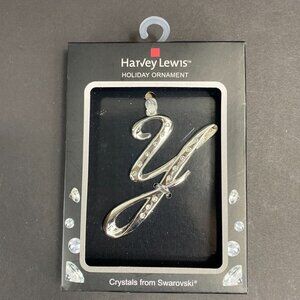 Harvey Lewis Initial "Y" Swarovski Crystal Ornament
